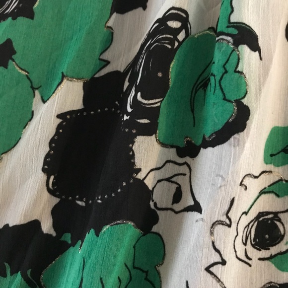 Green dress with built in slip. - Picture 4 of 4